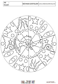 Mandala boyama sayfaları